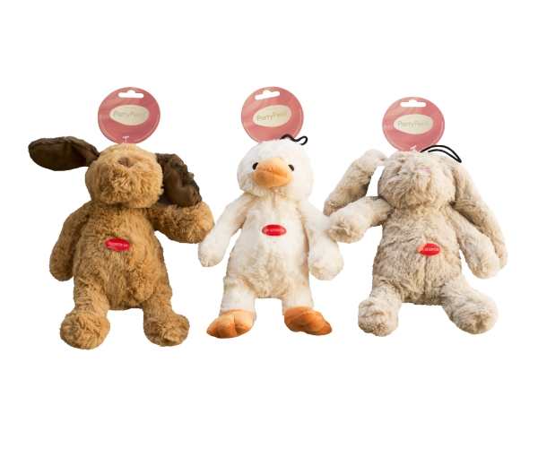 Party Pets Elite - Cute Friends Bamse - Hund, And- og Kanin - 25cm