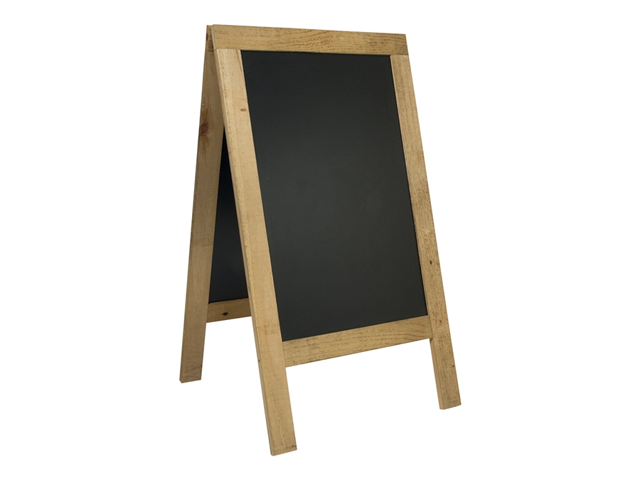 Securit® natur stort A-skilt i bøgetræ