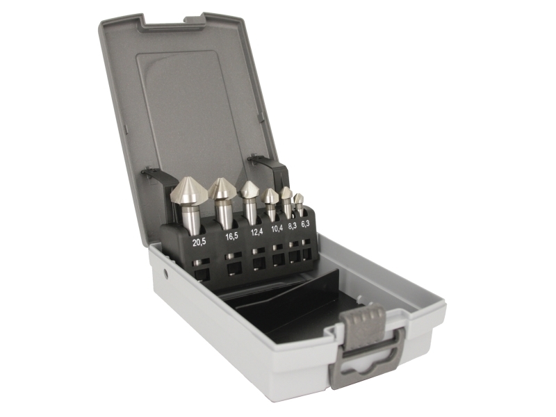ALIAS forsænkersæt HSS-E kobolt Ø6,3-20,5mm / 6 dele kunststofkassette - 2083288