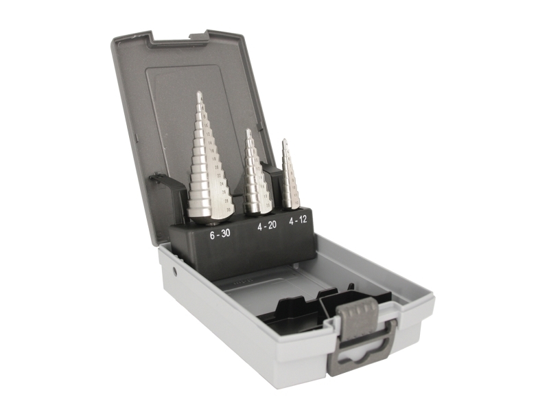 ALIAS trinborsæt HSS str. 0/9 + 1 + 2 / 3 dele kunststofkassette - 1687387