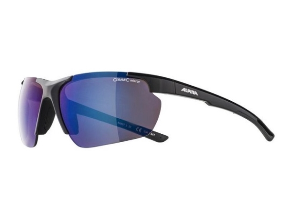 ALPINA Okulary na rower DEFEY HR kolor BLACK szklo BLUE MIRROR Cat.3