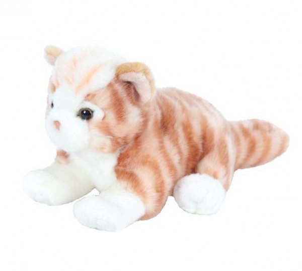 Beppe Maskottchen Katze Liegend Rot 30 Cm