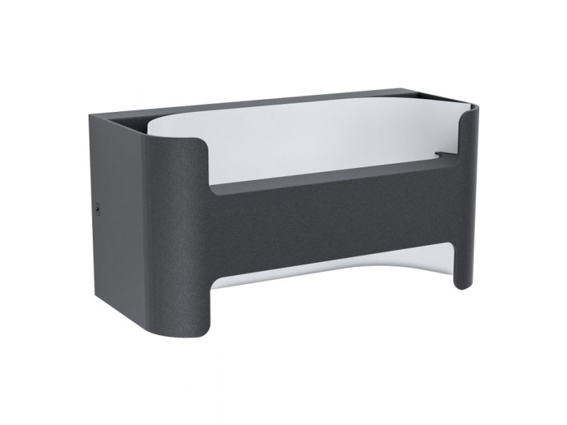 EGLO Passirano, Seinävalaistus ulkotiloihin, Musta, Läpinäkyvä, Valkoinen, Alumiini, Muovi, IP44, Julkisivu, I