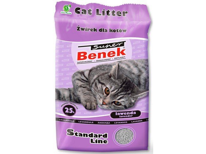 Certech Super Benek Standard Lavendel - Klumpende Katzenstreu 25 L (20 Kg)