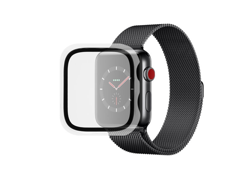 4Smarts 456211, Cover, Smartwatch, Transparent, Apple, Watch Series 7 (41Mm), Glas, Polykarbonat (Pc)