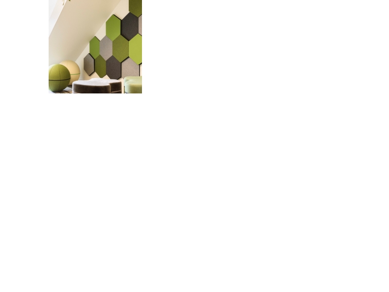 Lydabsorbent Honey EcoSUND, 600x520x20 mm Sort, tekstil lamineret