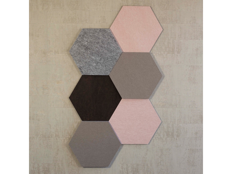 Lydabsorbent Honey EcoSUND, 600x520x40 mm Sort, tekstil lamineret