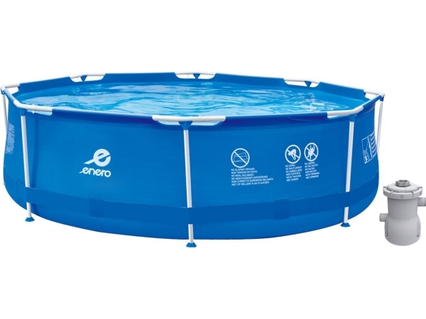 Enero Oval Ramme Pool 300X76 Cm Med Filterpumpe