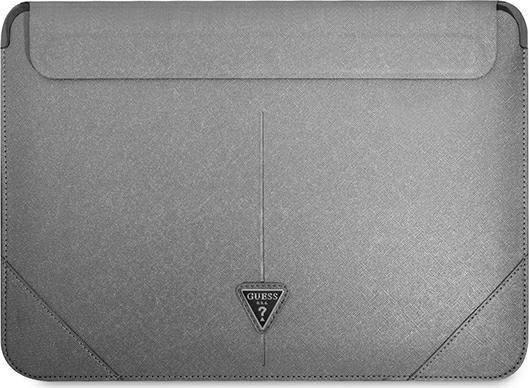 Guess Saffiano Triangle Logo Case Für Einen 14&Quot Laptop - Silber