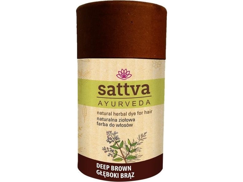 Sattva_Ayurveda Natural Herbal Dye For Hair Natural Herbal Hair Dye Dark Brown 150G