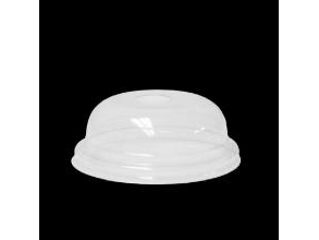 Plastlåg Ø10xh3 Cm Kuppel Med Hul Til 12/14/16 Oz Glas,10 Pk X 100 Stk/Krt