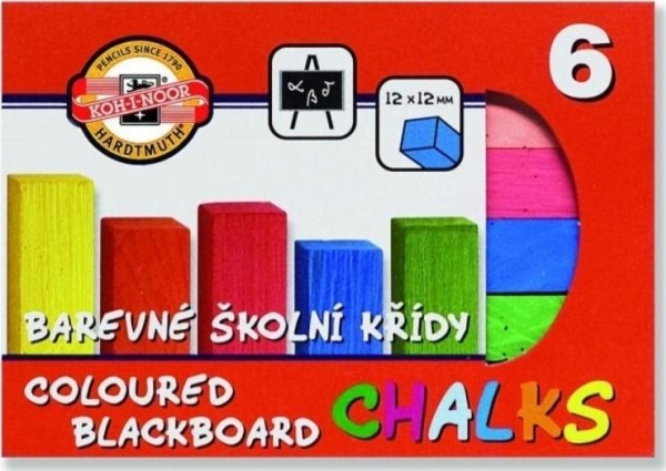 Koh-i-noor Fluorescerende whiteboardkridt 6 farver