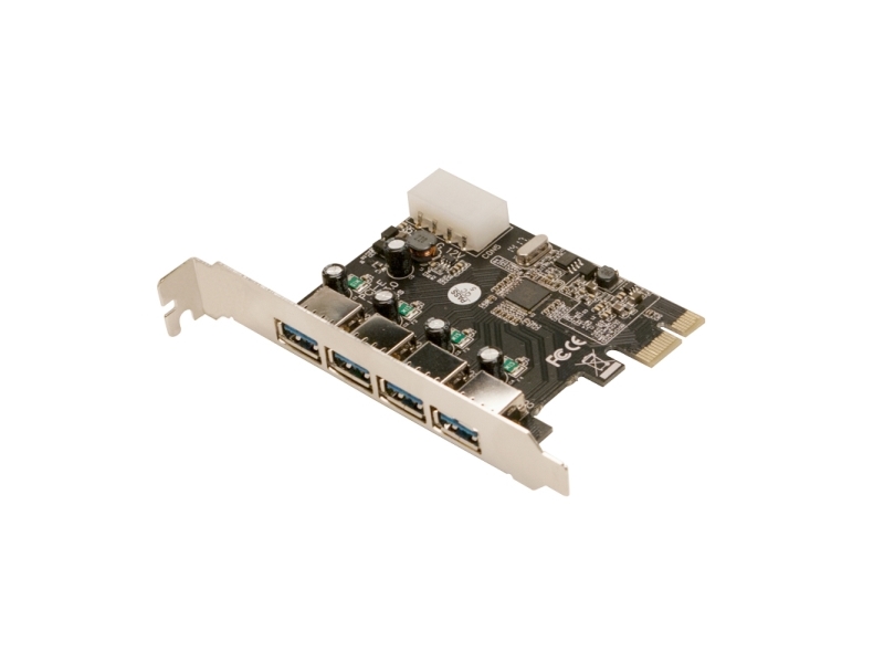 Logilink Pc0057, Pcie, Usb 3.2 Gen 1 (3.1 Gen 1), Volle Höhe, 4X Usb 3.0 A Fm, Schwarz, Pc