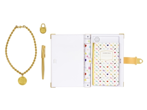 Rainbow High Secret Journal, Personlig dagbog, Flerfarvet, Mønster, Barn, Hunstik, 6 År