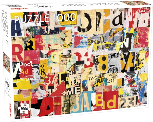Tactic Poster Collage 1000 Pcs, 1000 Stk, Kunst, 9 År