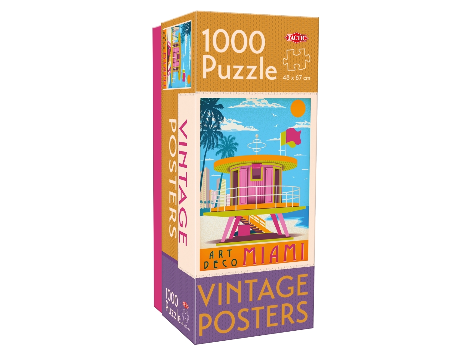 Tactic Puzzle Lovers Vintage Posters Miami 1000 Pcs Puzzle