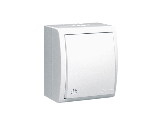Kontakt-Simon AQW7/11, Plast, Hvid, IP54, 250 V, 10 A, 60 mm