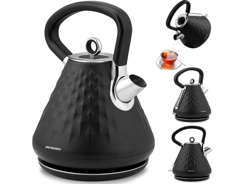 Berdsen Bd-700 Wasserkocher Elektrisch 1,7 L, Schwarz