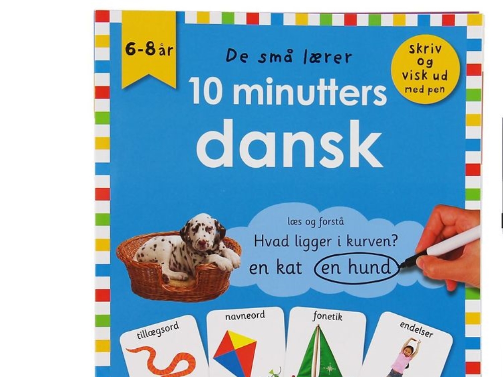 De små lærer - Skriv visk ud - 10 dansk - Kindergarten-Grade 2 - practice book (paperback)