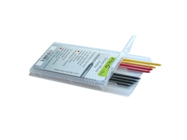 Ersatzminen-Set 4 X Grau, 2 X Rot, 2 X Gelb Zu Tieflochmarker Pica-Dry