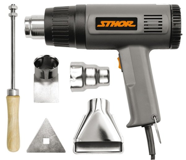 Toya Sthor Varmepistol 1500W Med Tilbehør 79328