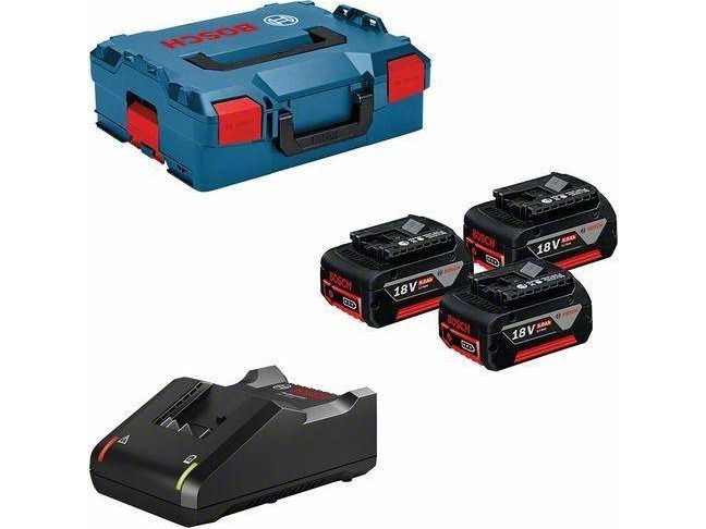 Priedų Rinkinys Bosch 0615990L3t 18V 3X5,0 Ah + Pakrovėjas Gal18v-40 Akumuliatoriniams Įrankiams