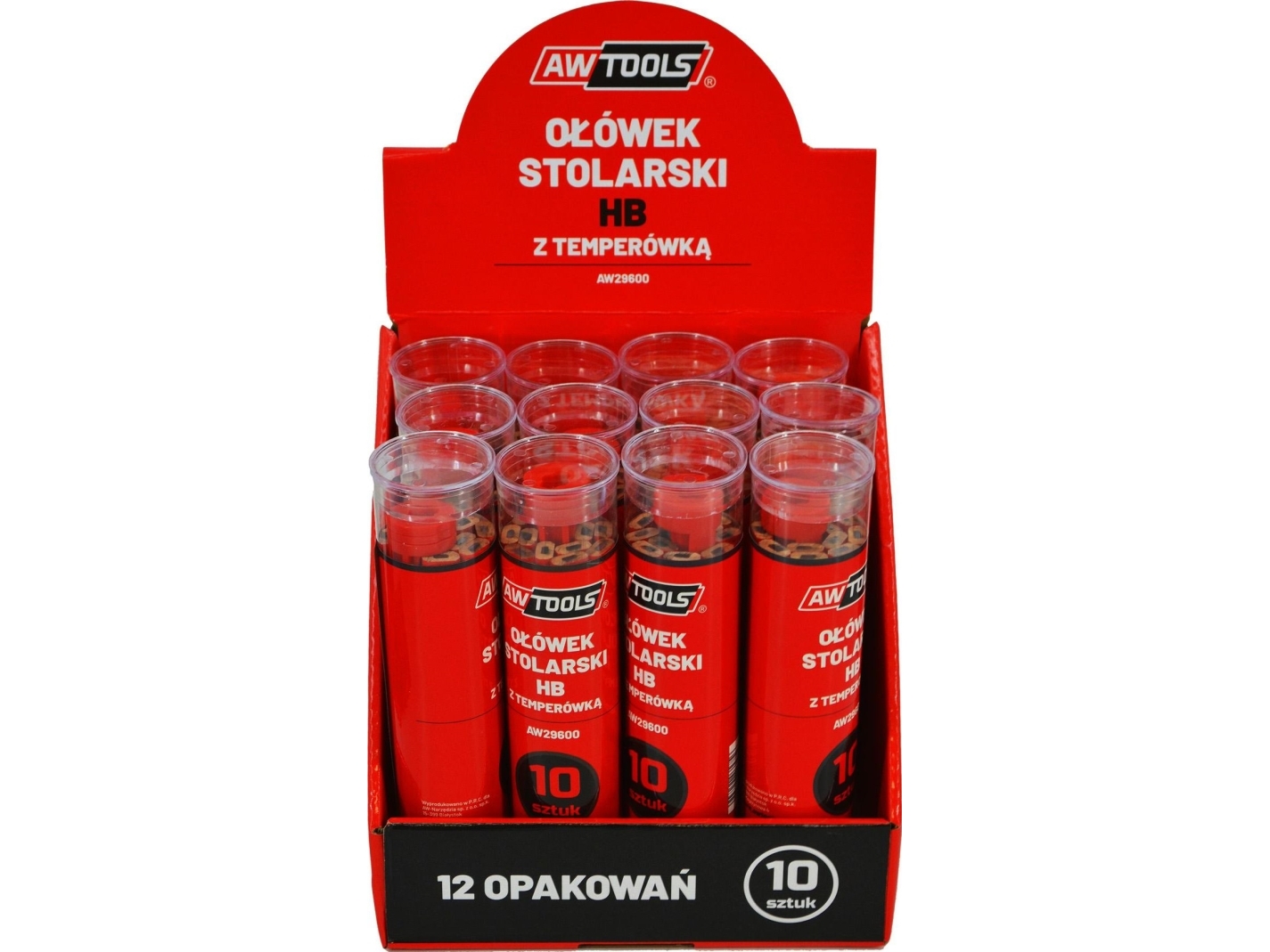 AWTOOLS stiksavsbåndsklodser / møbelstik / vægpanel - håndværk | CZERWONY 10 stk. TUBA