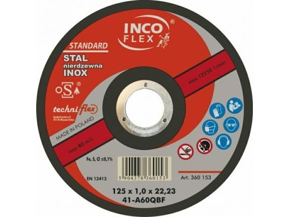 Metal-Skæreskive Inoxcoflex 125×1,0