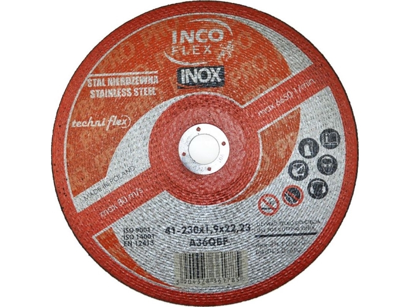 Inco Flex Incoflex Trennscheibe Für Metall/Edelstahl 230 X 1,9 Mm Ifmn411-230-1.9-22B3