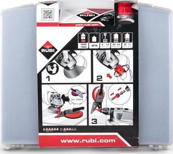 Drill For Glass And Glaze Rubi Rubi Drill Bit Set 4 Pcs. Rubi06967