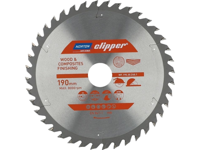 Norton Norton Circular Saw 190mm X 30mm X 40z Wood And Atb Composite 2 8/1 8 N70184608094