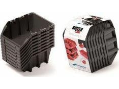 KUWETY 10 BINEER LONG 6SZT sort 249x158x213mm | Arkivering - Arkiv box/mappar - Arkiv box | GameStuff