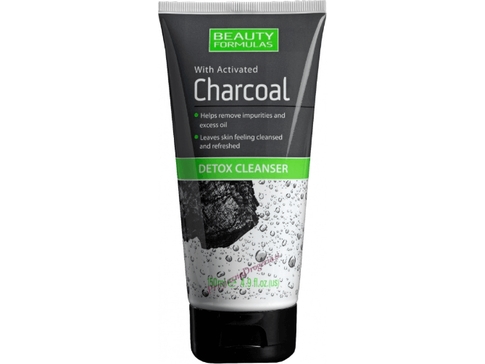 Beauty Formulas Charcoal Detox Cleanser Facial Wash With Activated Charcoal 150Ml