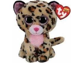 Ty Beanie Boos Livvie Brun/Lyserød Leopard 24 Cm 36490 Ty