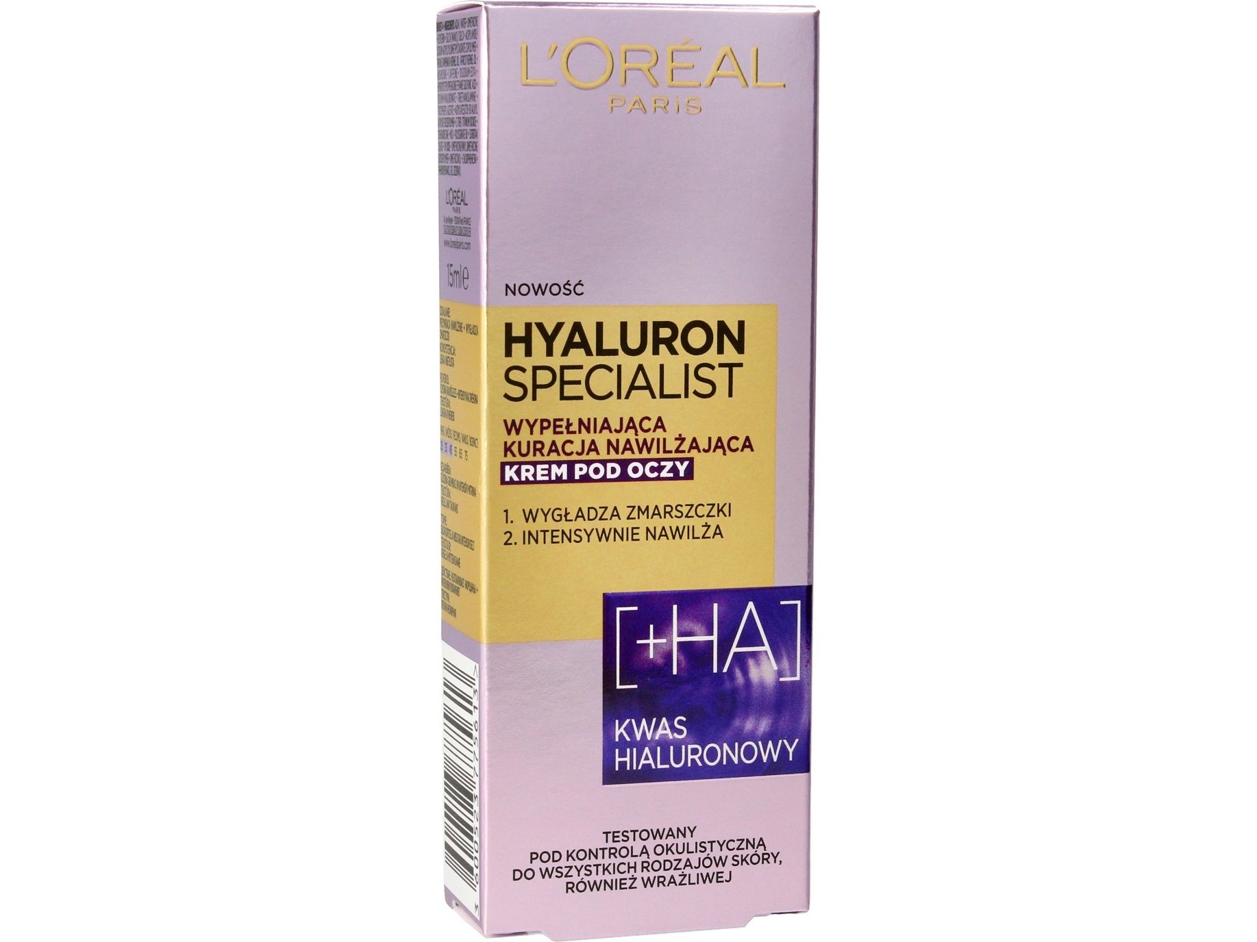 L'oreal Paris Loreal Hyaluron Specjalist Creme-Glättende Feuchtigkeitsspendende Augenbehandlung 15Ml