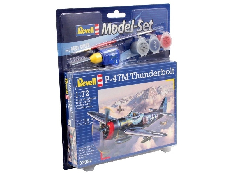 Revell P-47M Thunderbolt, Luftfarkostmodell med fast vinge, Monteringssats, 1:72, Republic P-47 Thunderbolt, Plast, Mellanliggande | Hobby - Modellbygge - Plast Byggmodeller - Starter set | GameStuff