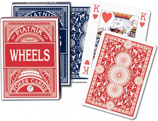 Piatnik Wheels pokerio kortos – profesionali kokybiška kaladė