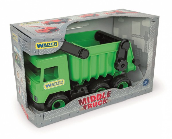 Tigres 32101 Middle Truck Tip-Lorry In Cardboard Box, Colour-Green, One Size