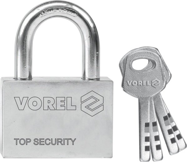 Vorel Cast iron coated 50mm padlock with 4 keys 77005 | N - A | GameStuff