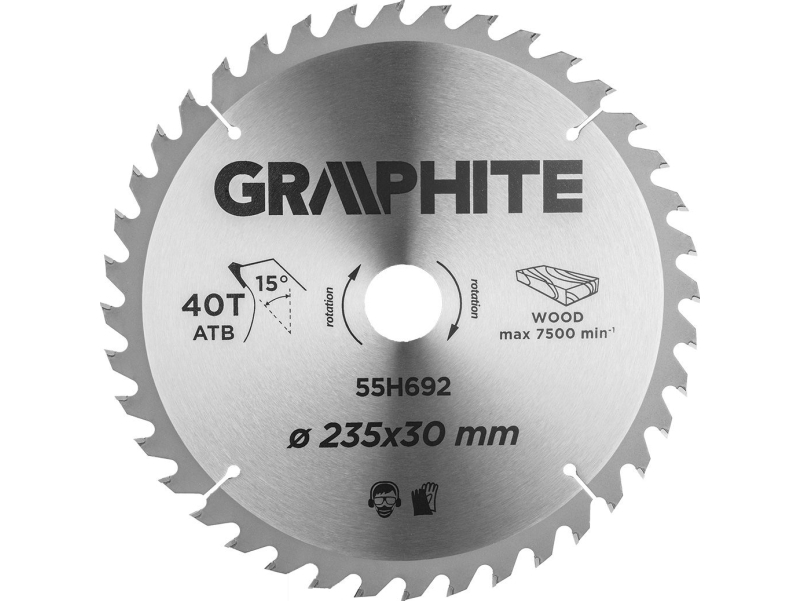 Graphite Trennscheibe/Widia, 235 X 30 Mm, 40 Zähne