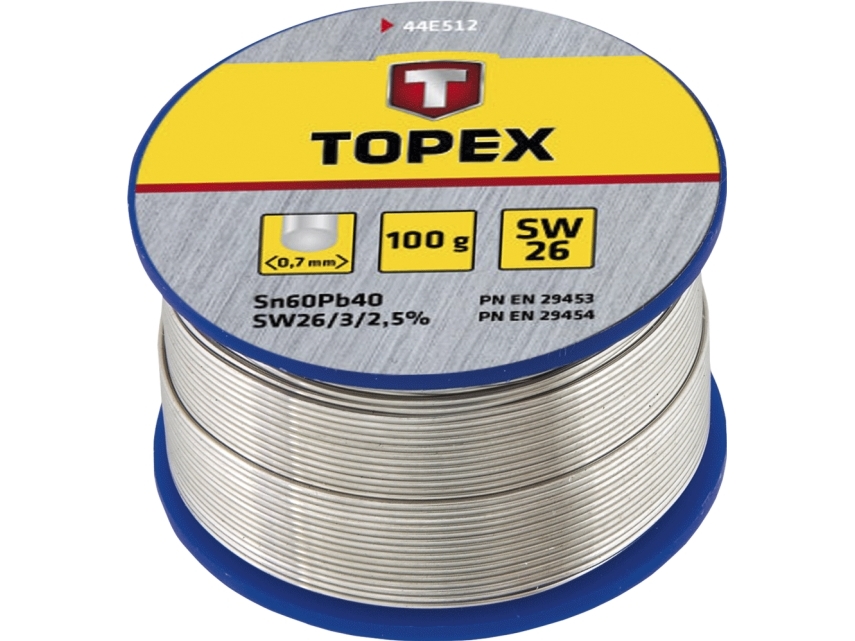 Topex Alavo Lydmetalis 60% Sn Viela 1Mm 100G - 44E514
