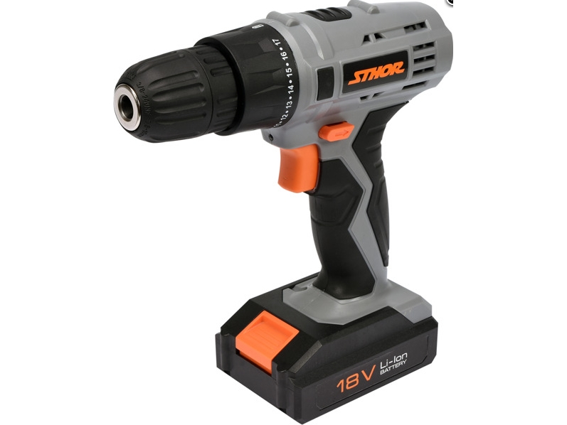 Sthor 18V Bohrmaschine/Schrauber 1 X 1.3Ah Li-Ion, 1 U/Min, 700 U/Min, 10Mm, 17Nm 78983