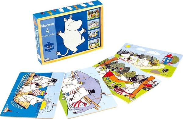 Mumin – 4 träpussel | Leksaker - Spel - Pussel | GameStuff