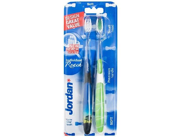 Jordan DUO Individual Soft Toothbrush - color mix 2pcs
