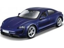 Bburago Porsche Taycan 1:24, Sportsbil Model, Formonterede, 1:24, Porsche Taycan, Ethvert Køn, Metal, Plast