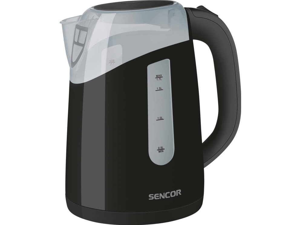 Sencor Swk 1701Bk, 1,7 L, 2200 W, Sort, Plast, Vandmåler, Ledningsfri