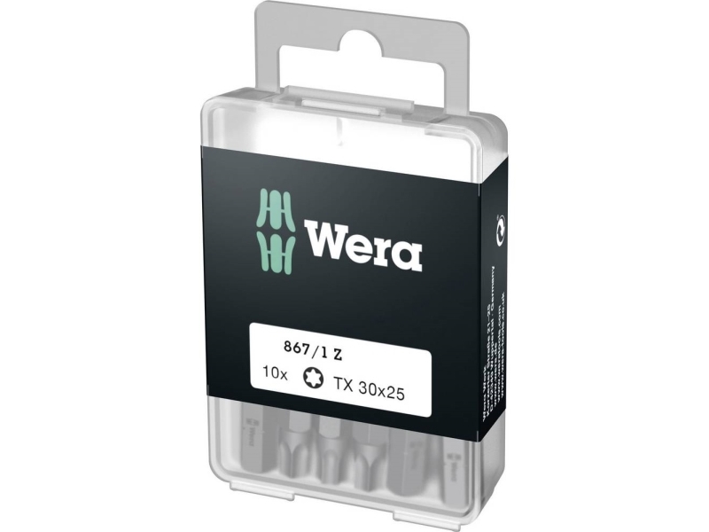 Wera 867/1 Diy Sis, 10 Stk, Torx Plus, Tx30, Rustfrit Stål, Ce, Gs, Dve, 25 Mm