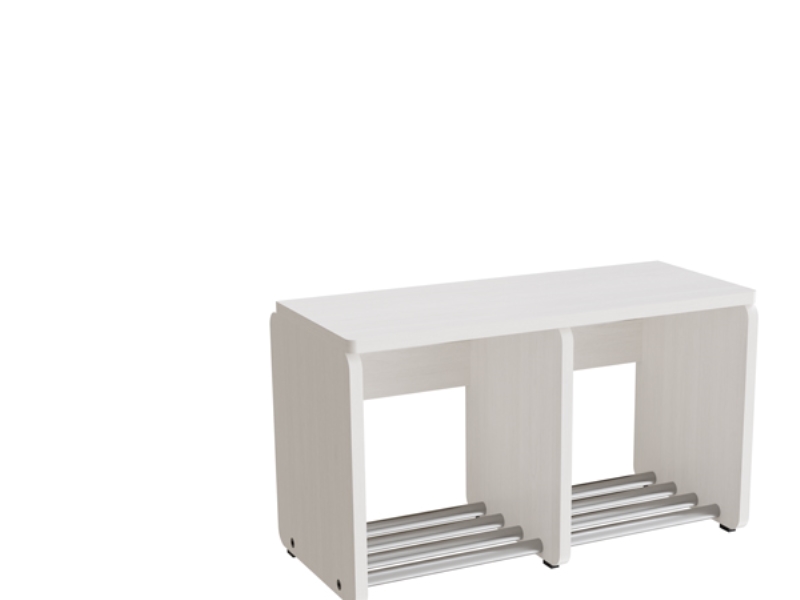 Garderob inredning Eira Light, skohylla, 4 platser, bredd 250 mm, vitpigmenterad plywood | Baby & barn - Möbler - Hallmöbler | GameStuff