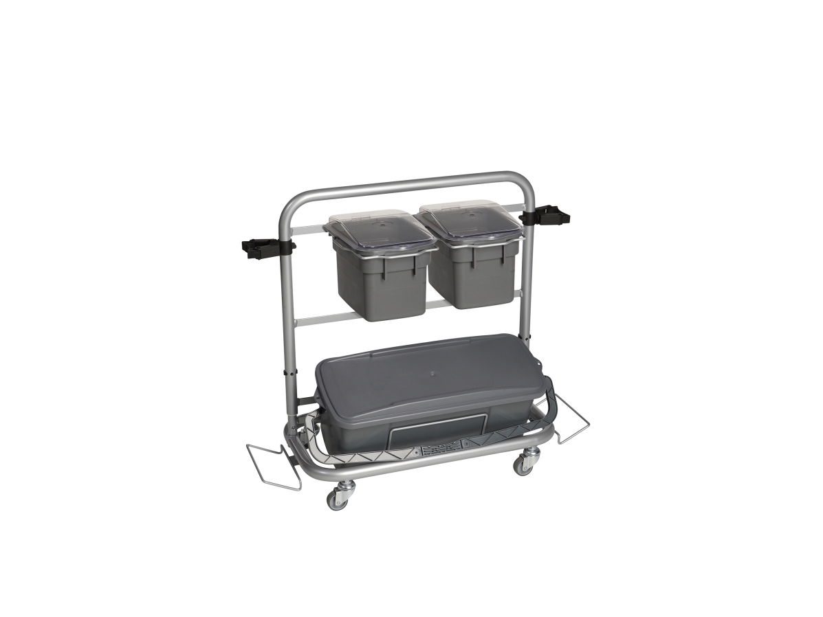 Rengøringsvogn, Vikan Slimliner, 795X400x830mm, Grå, Aluminium/Metal/Pp/Pvc, Til Fugtsystem