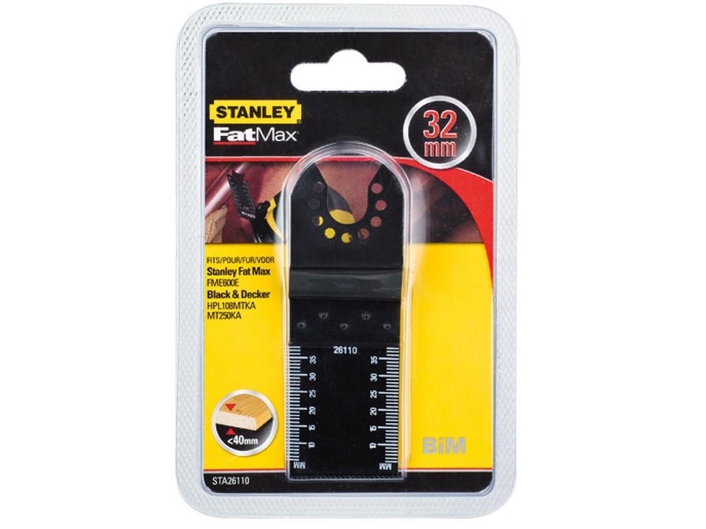 Stanley Multicutter Klinge - Bi-Metal Til Træ, Plast Og Metal, 32X40mm